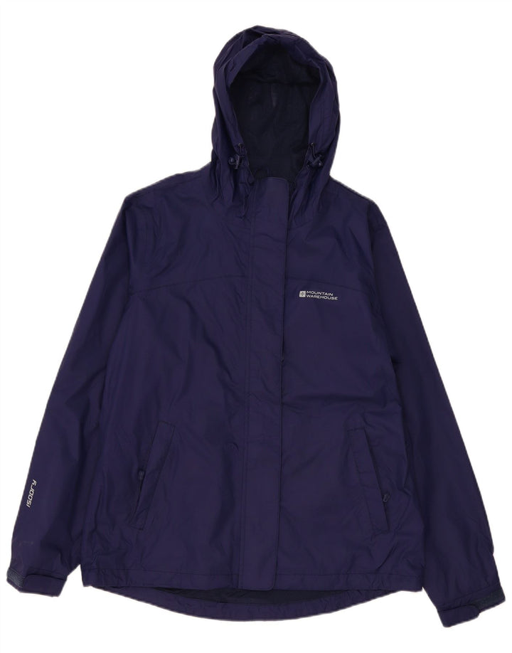 Mountain Warehouse Dame Regnjakke med hætte UK 12 Medium Navy Blue