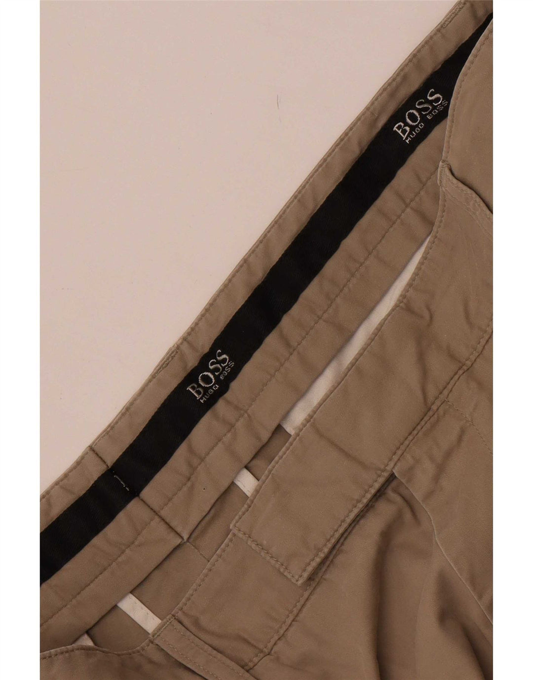 Hugo Boss Straight Suit Bukser til mænd W36 L33 Beige