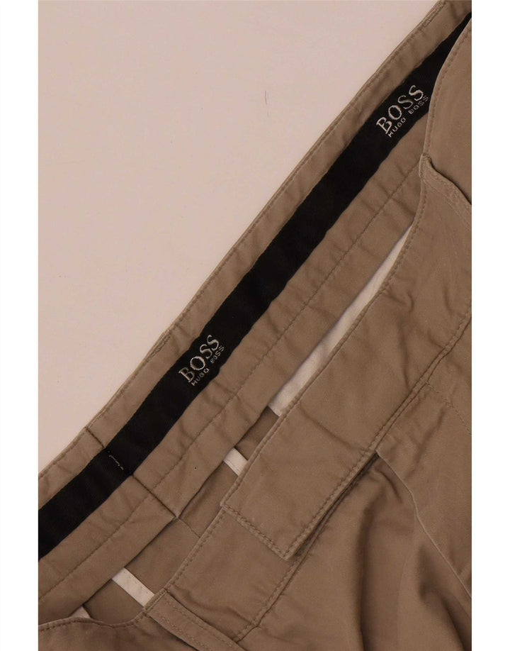 Hugo Boss Straight Suit Bukser til mænd W36 L33 Beige