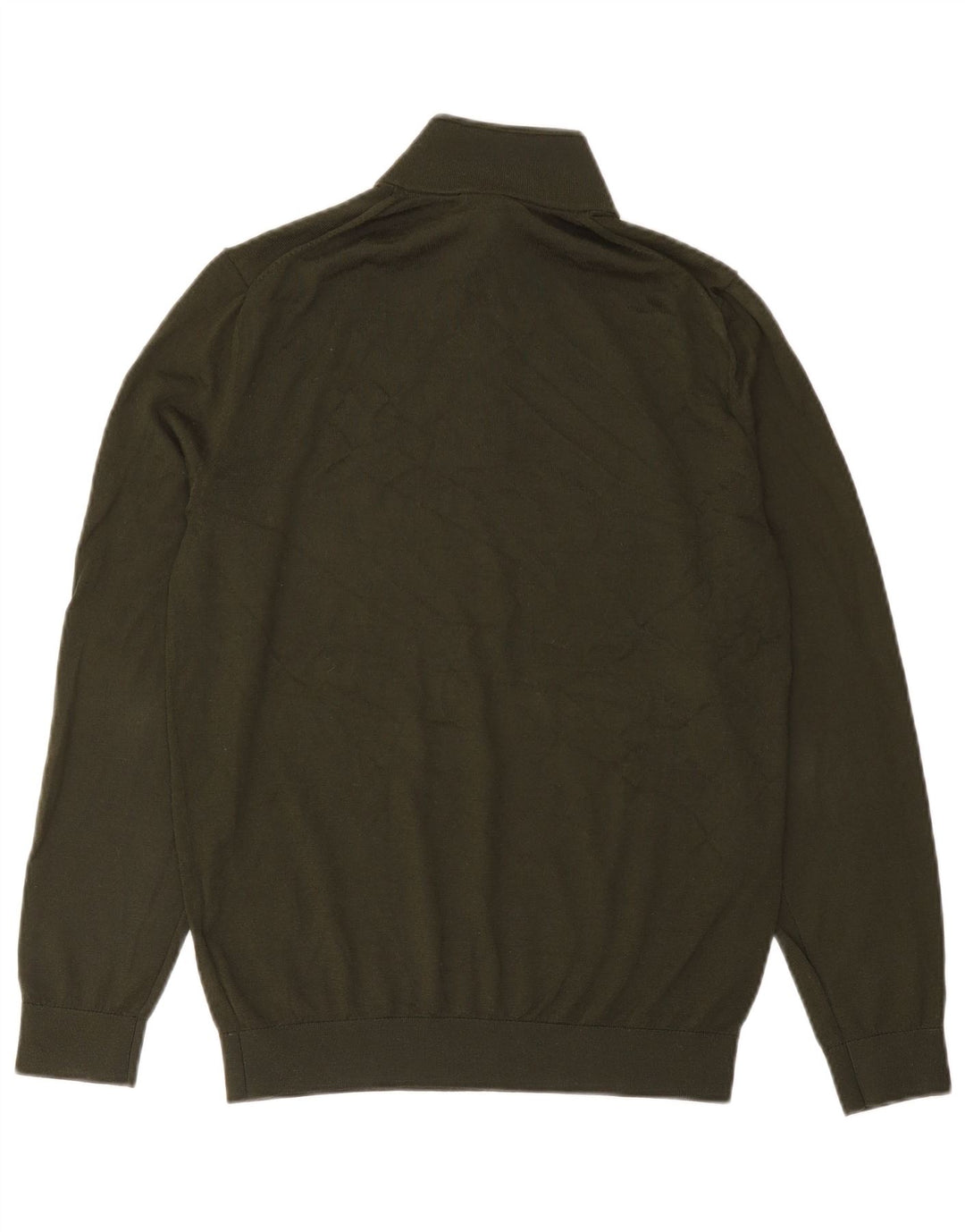 Reiss Herre Zip Neck Jumper Sweater Stor Grøn Akryl