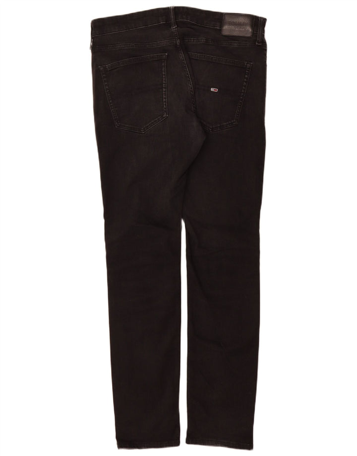 Tommy Hilfiger Herre Slim Jeans W36 L34 Sort Bomuld