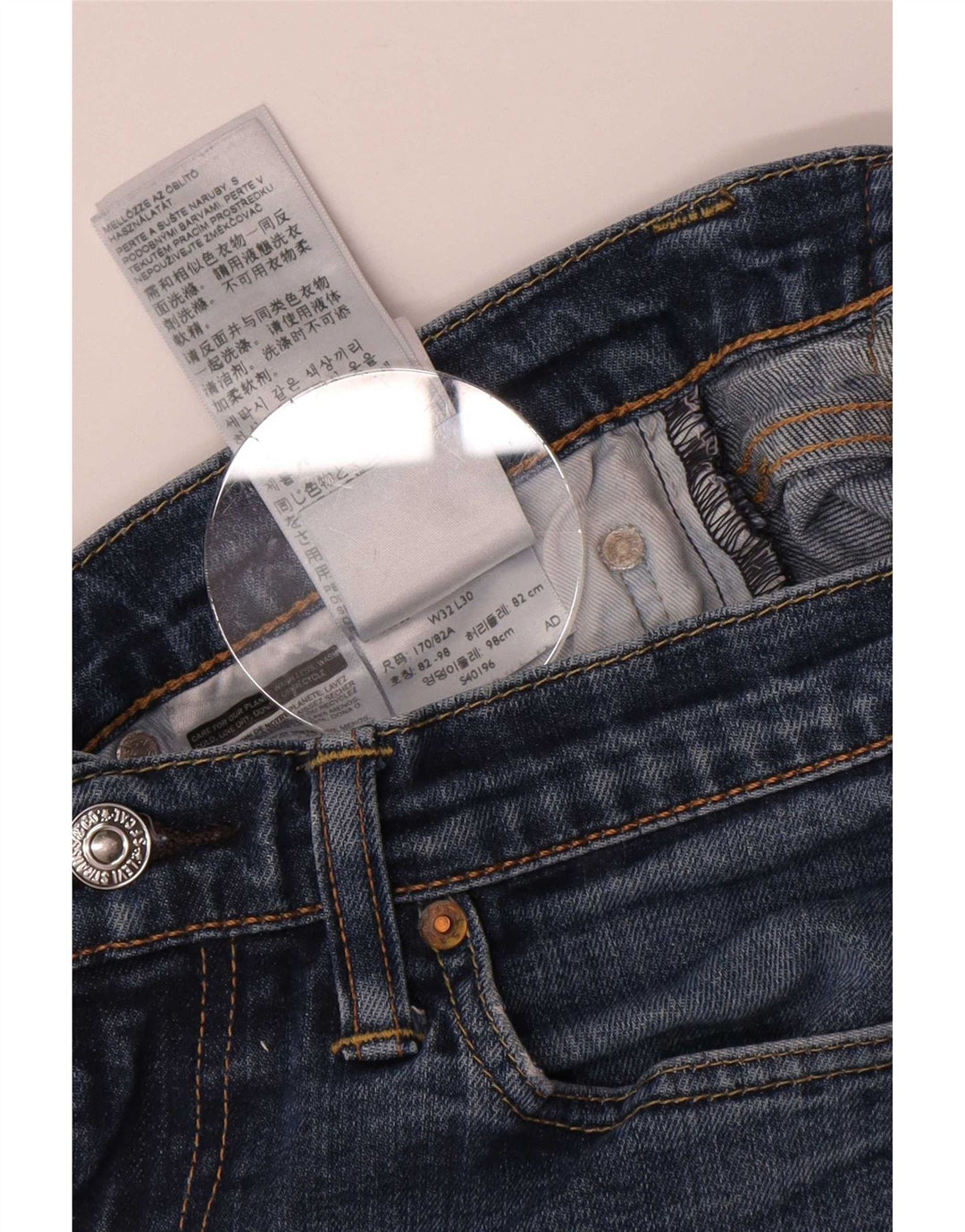 Levi's Womens Crop Slim Jeans W32 L26 blå bomuld