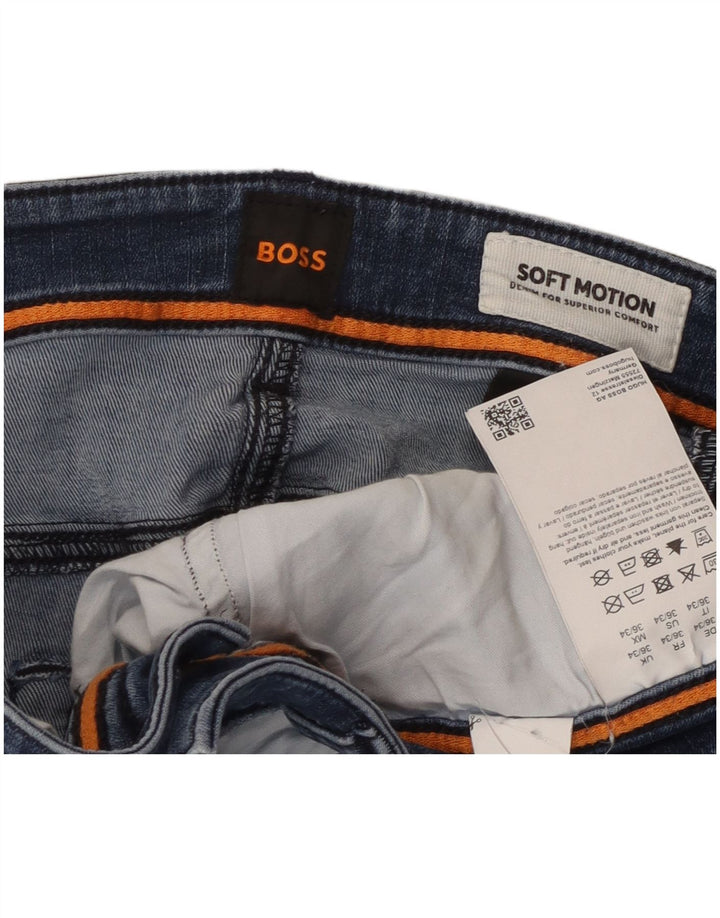 Hugo Boss Dame Soft Motion Slim Jeans W36 L34 Blå Bomuld