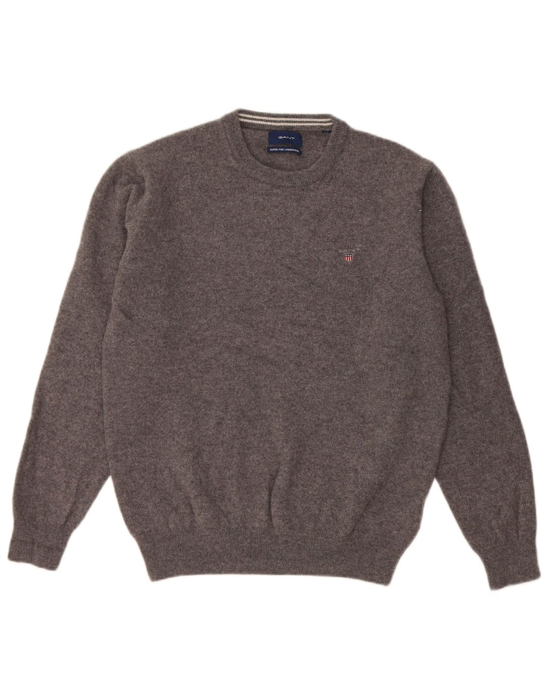 Gant Dame sweater med rund hals DK 14 Medium Grey Uld