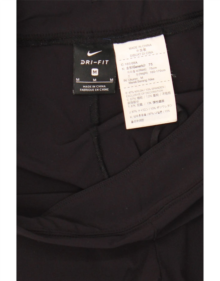 Nike Dame Dri Fit Leggings UK 14 Medium Sort Nylon