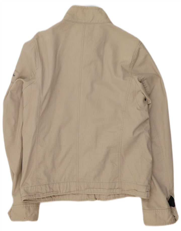 Abercrombie & Fitch Bomber Jacket UK 40 Stor Beige Bomuld