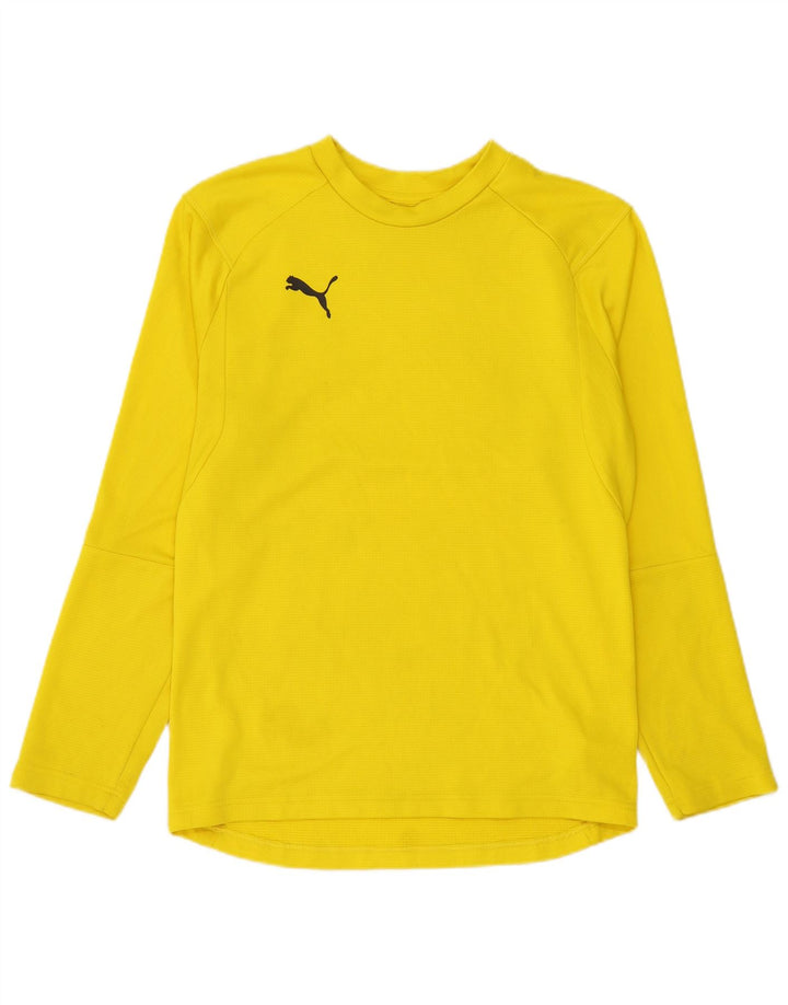 PUMA Mens Top Long Sleeve Medium Yellow Polyester