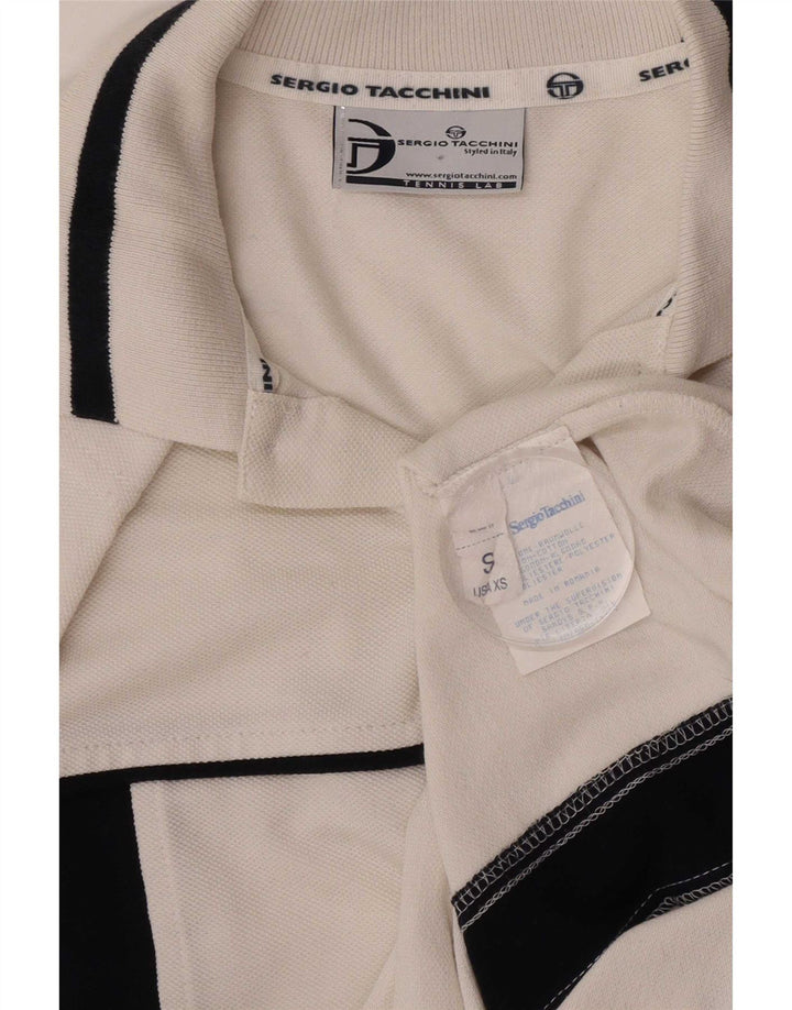 Sergio Tacchini Herre poloshirt Lille hvid Colourblock Bomuld