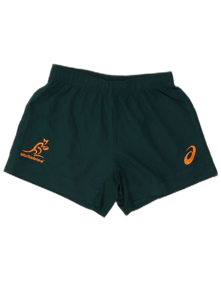 Asics Womens Wallabies grafiske sportsshorts UK 12 Medium Green Polyester