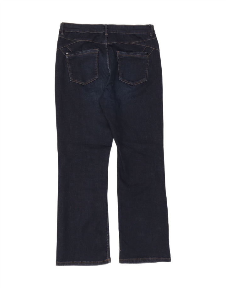 Marks & Spencer Dame Short Bootcut Jeans UK 14 Medium W30 L28 Blå Bomuld