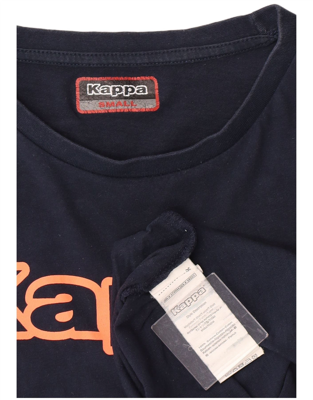 Kappa Herre grafisk T-shirt Top Lille marineblå bomuld