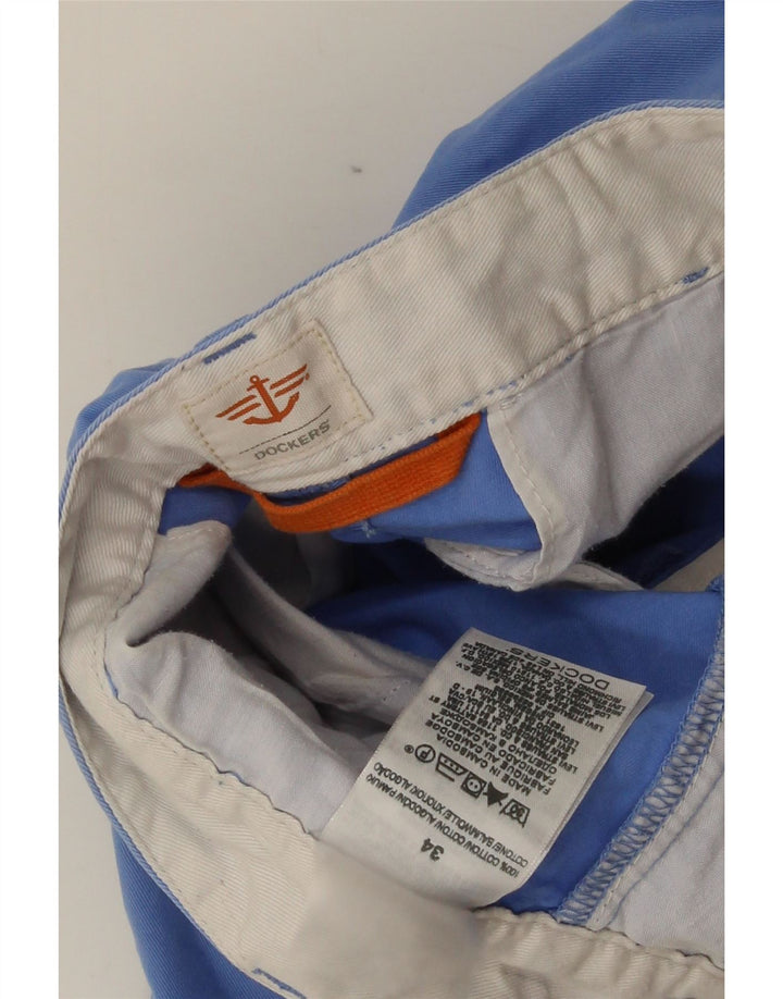 Dockers Herre Cargo Shorts W34 Large Blue Cotton