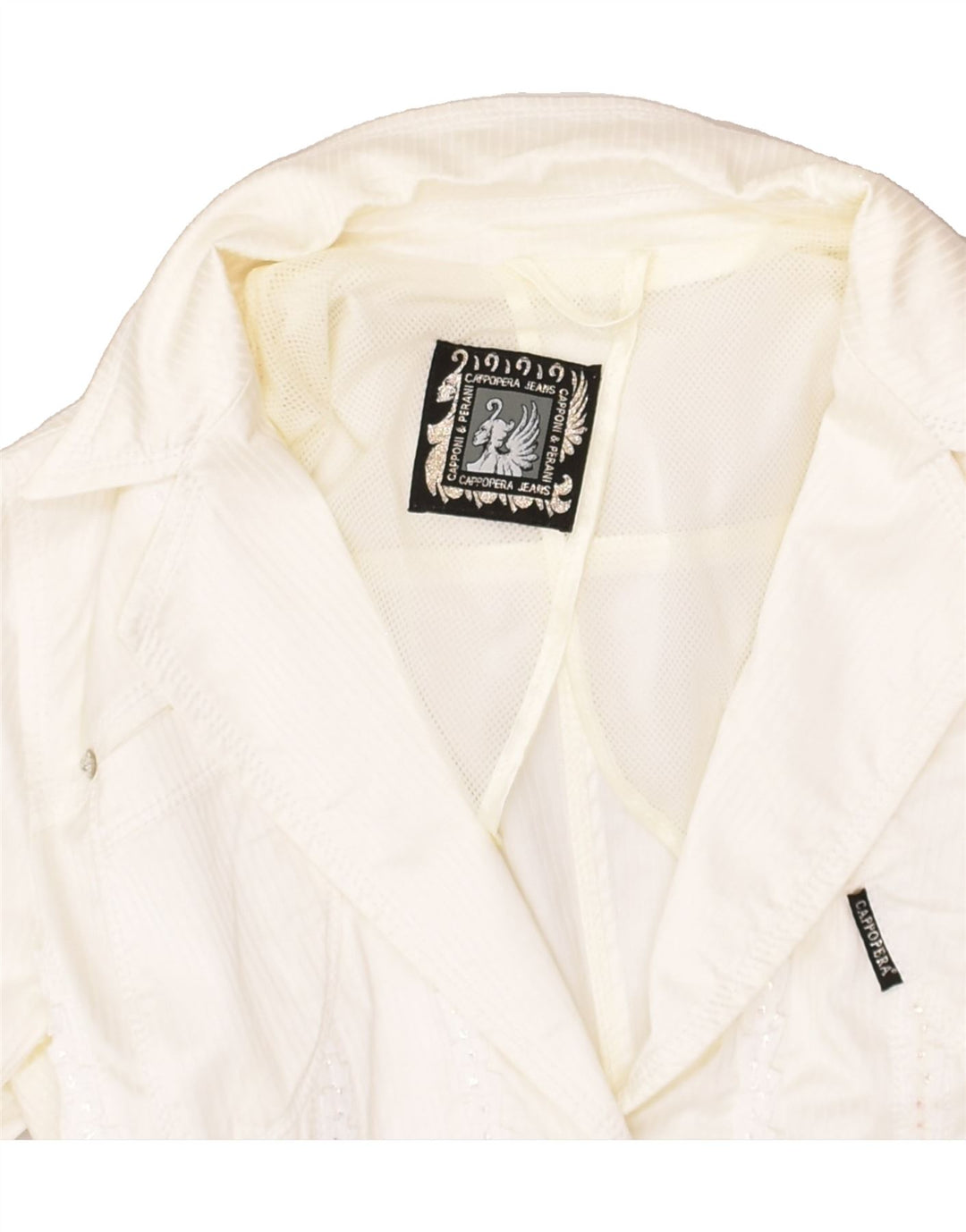VINTAGE Womens 1 Button Blazer Jacket UK 12 Medium White | Vintage Vintage | Thrift | Second-Hand Vintage | Used Clothing | Messina Hembry 