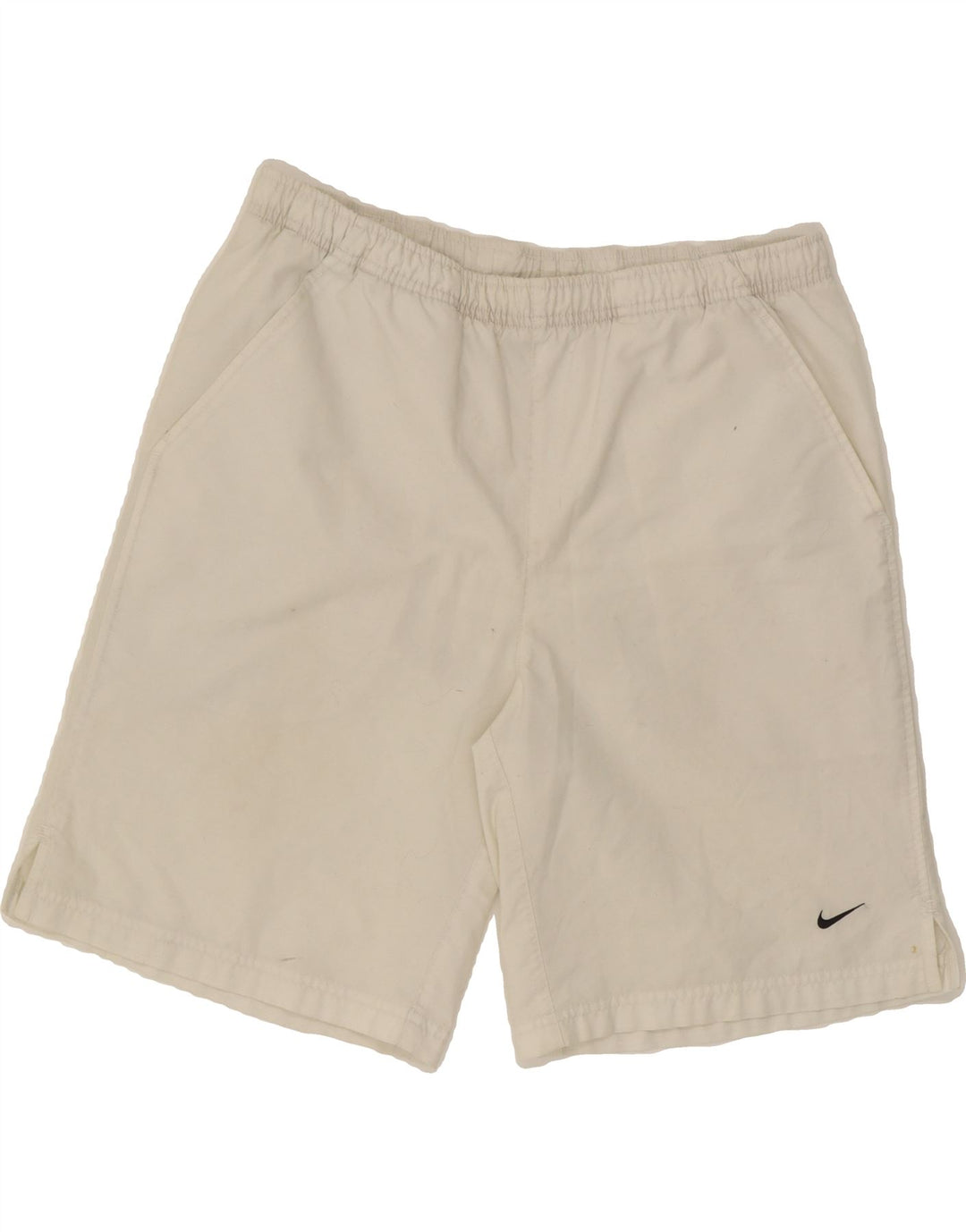 NIKE Mens Sport Shorts UK 34/36 Large  White Polyester Vintage Nike and Second-Hand Nike from Messina Hembry 