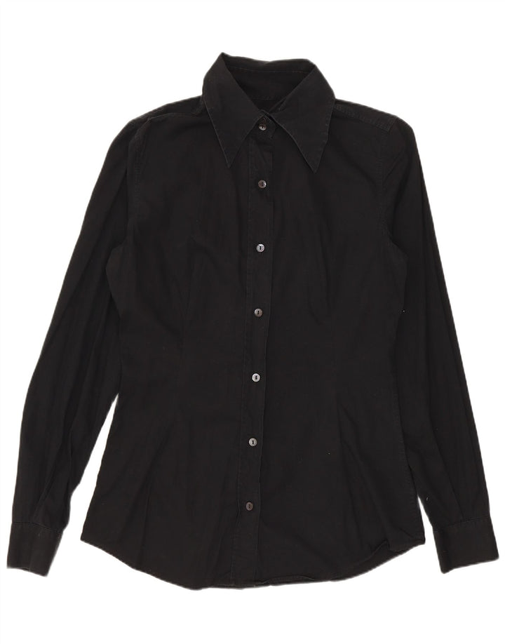 Dolce & Gabbana Dameskjorte IT 42 Medium Sort Bomuld