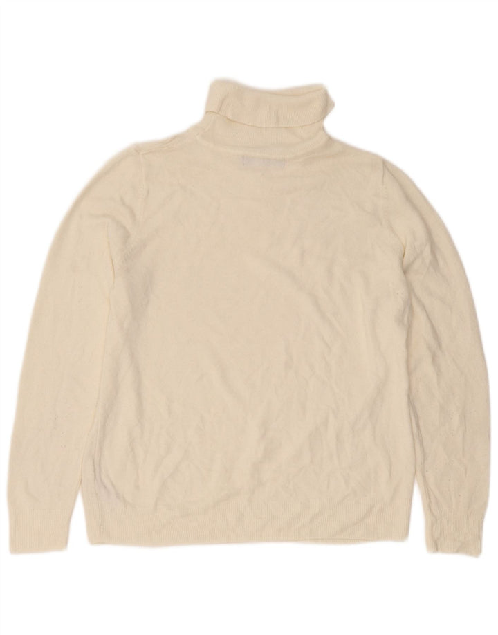 Marks & Spencer Dame Rullehals Sweater UK 16 Large Off White