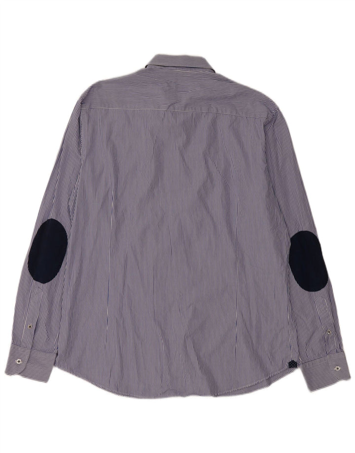 MASSIMO DUTTI Herreskjorte XL Blå nålestribet