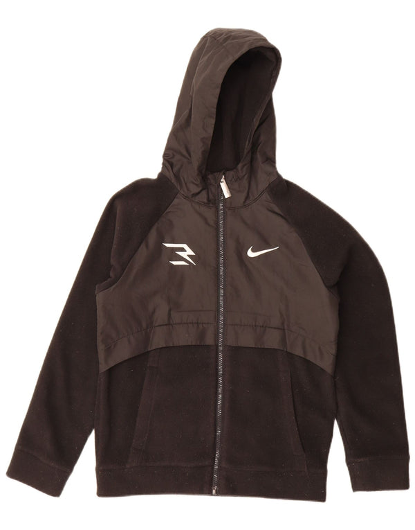 Nike drenge hættejakke i fleece 10-11 år medium sort polyester