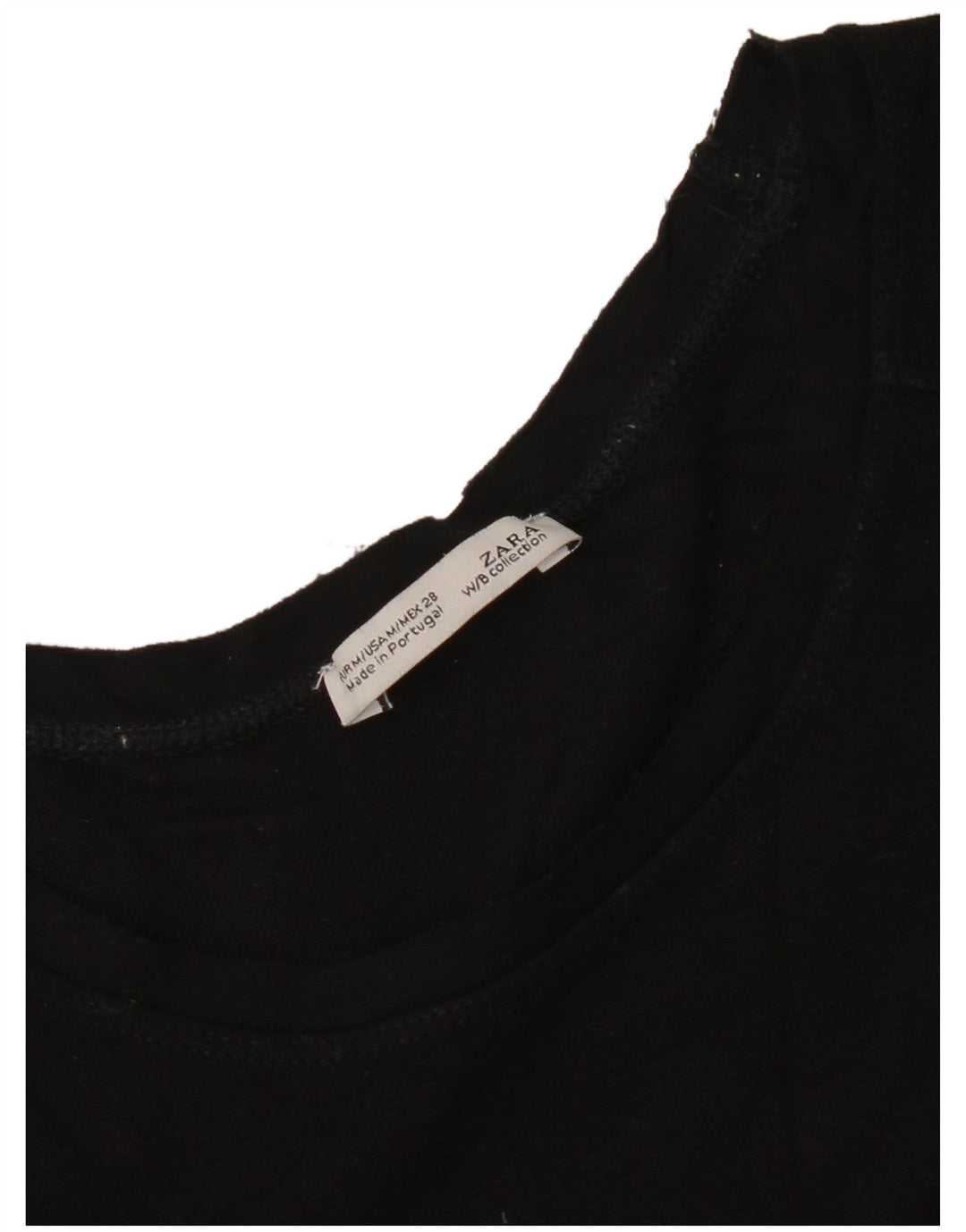Zara Dame 3/4 ærmet oversize sweatshirt trøje UK 14 Medium Sort