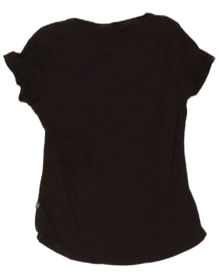 Puma Graphic T-Shirt Top UK 10 Small Black