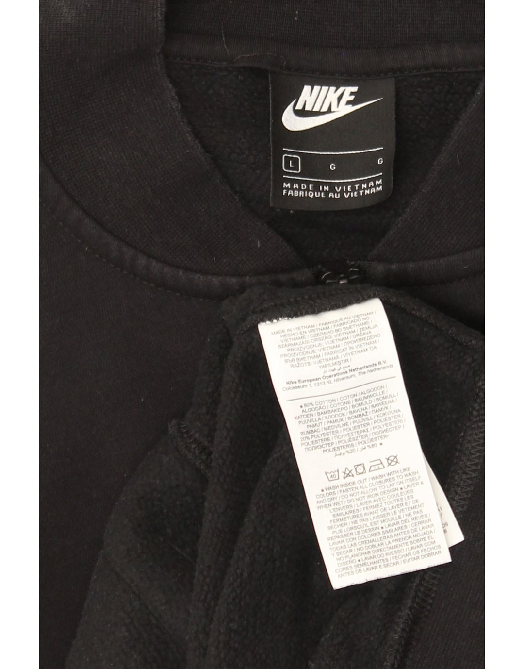 Nike træningsdragt til mænd, topjakke, stor sort bomuld