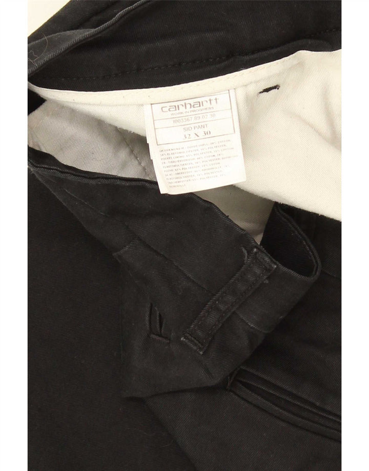 Carhartt Herre Sid Lige Chinobukser W32 L30 Sort Bomuld
