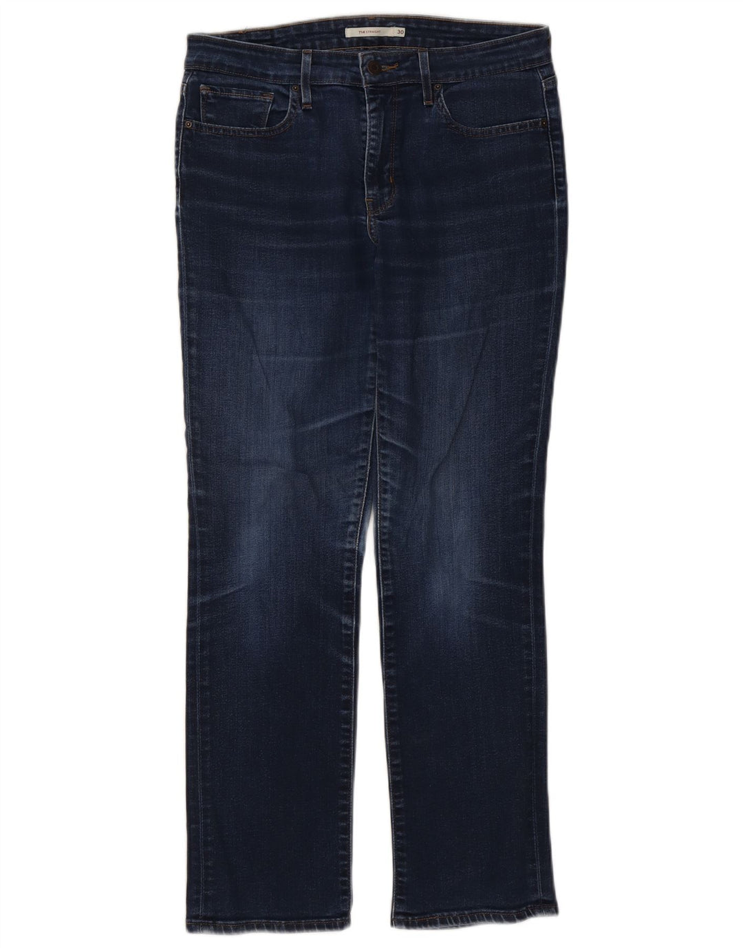 Levi's Dame 714 Straight Jeans W30 L29 Marineblå
