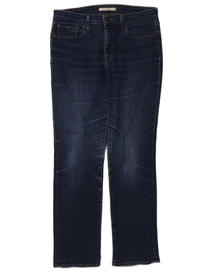 Levi's Dame 714 Straight Jeans W30 L29 Marineblå
