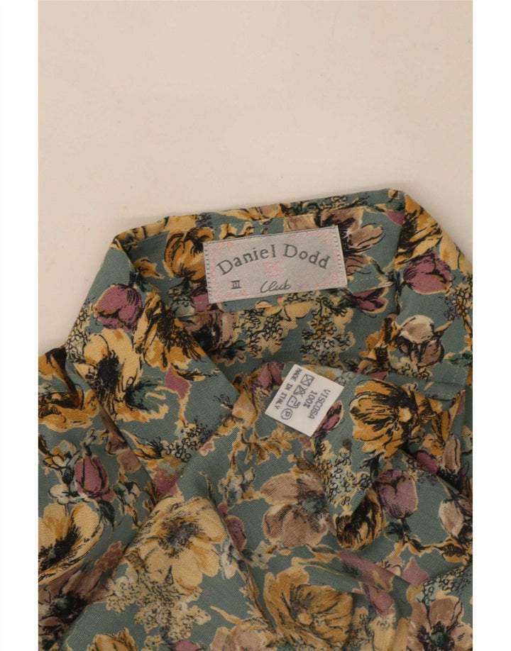 Daniel Dodd Herreskjorte Medium Green Floral Viscose