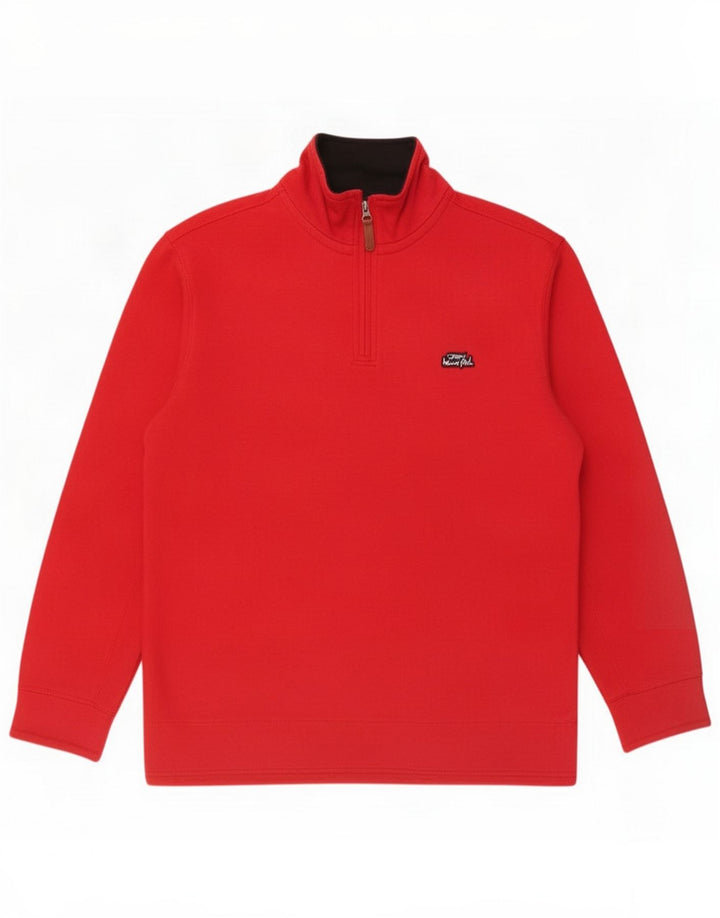 Weird Fish Sweatshirt med lynlås til mænd Medium Rød Bomuld