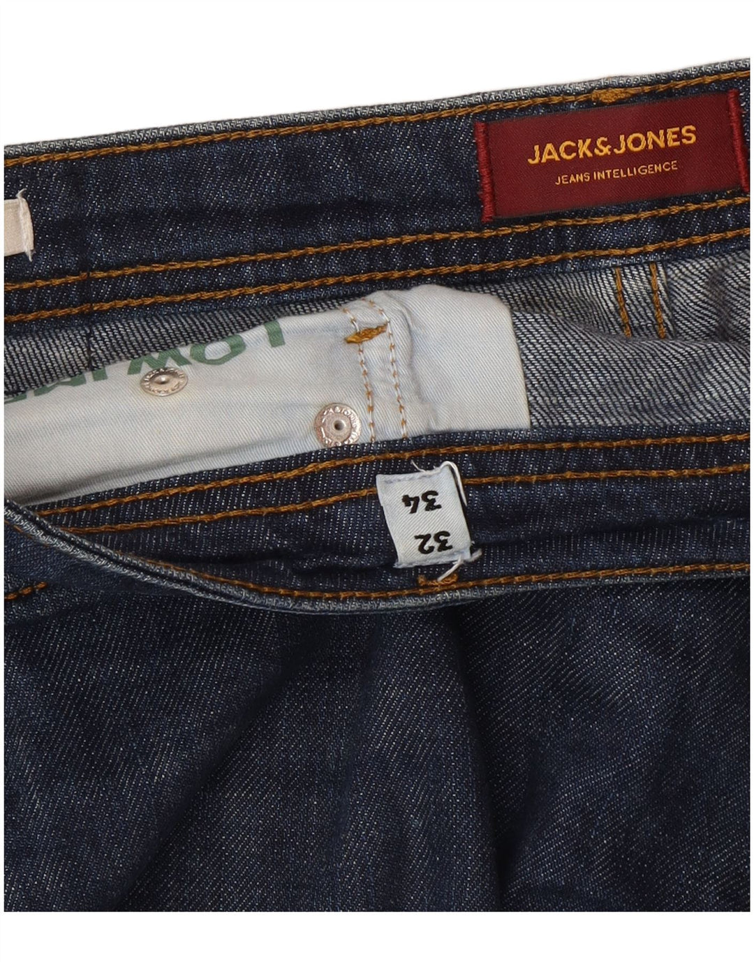 Jack & Jones Herre GLENN Slim Jeans W32 L34 Blå Bomuld