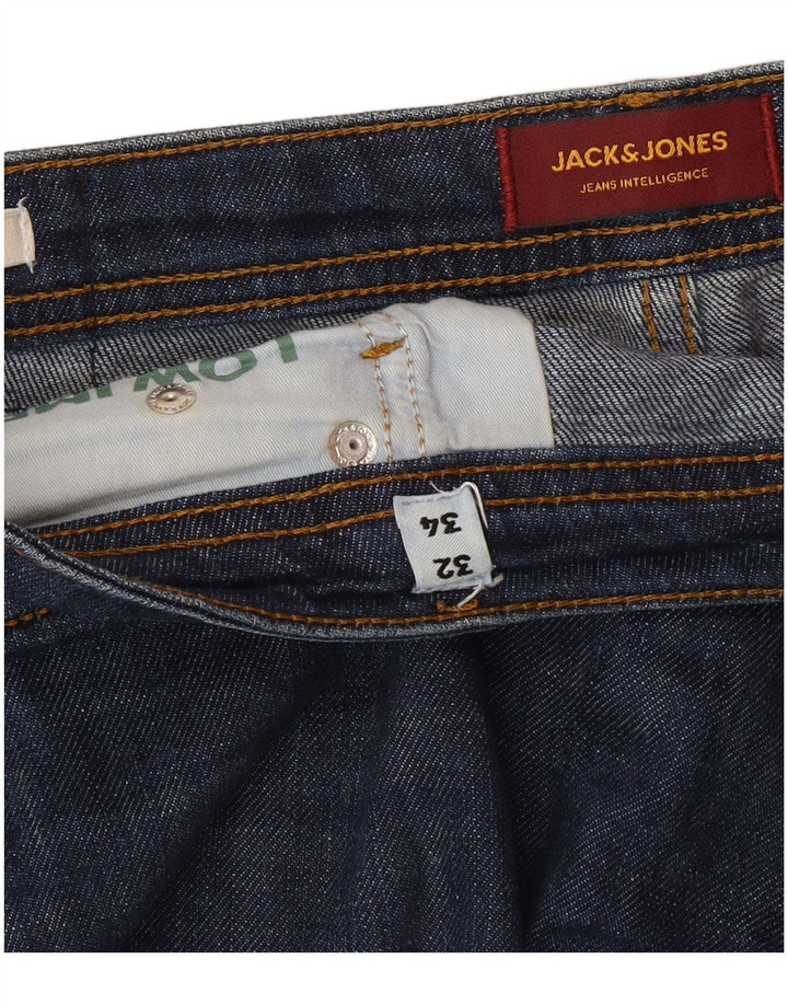 Jack & Jones Herre GLENN Slim Jeans W32 L34 Blå Bomuld