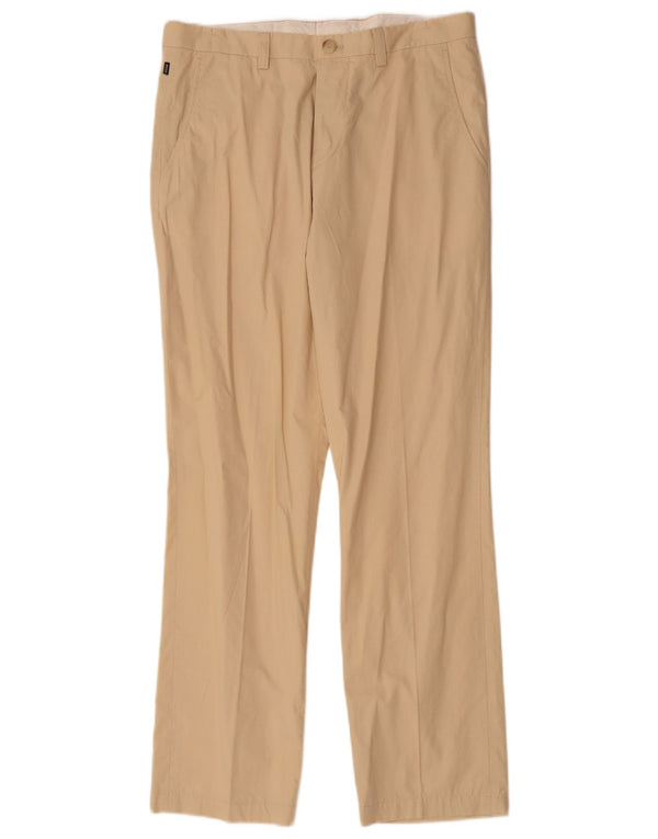 Hugo Boss Lige Chinobukser til mænd UK 46 Small W32 L30 Beige Bomuld