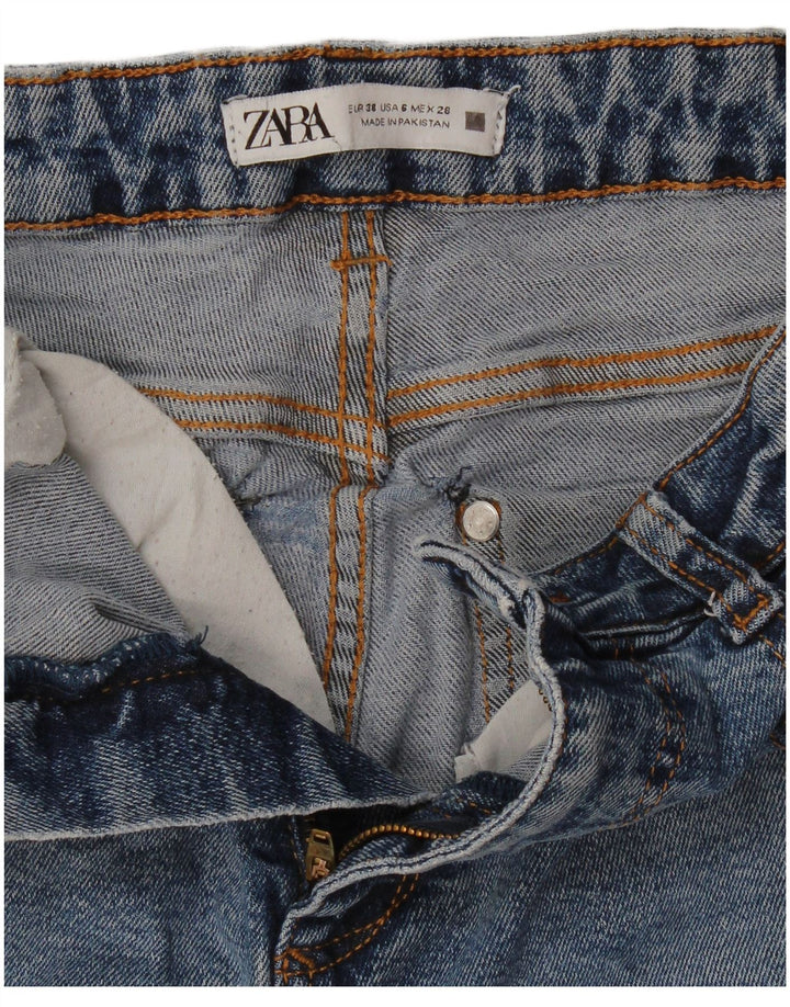 Zara Dame Flared Jeans EU 38 Small W28 L33 Blå