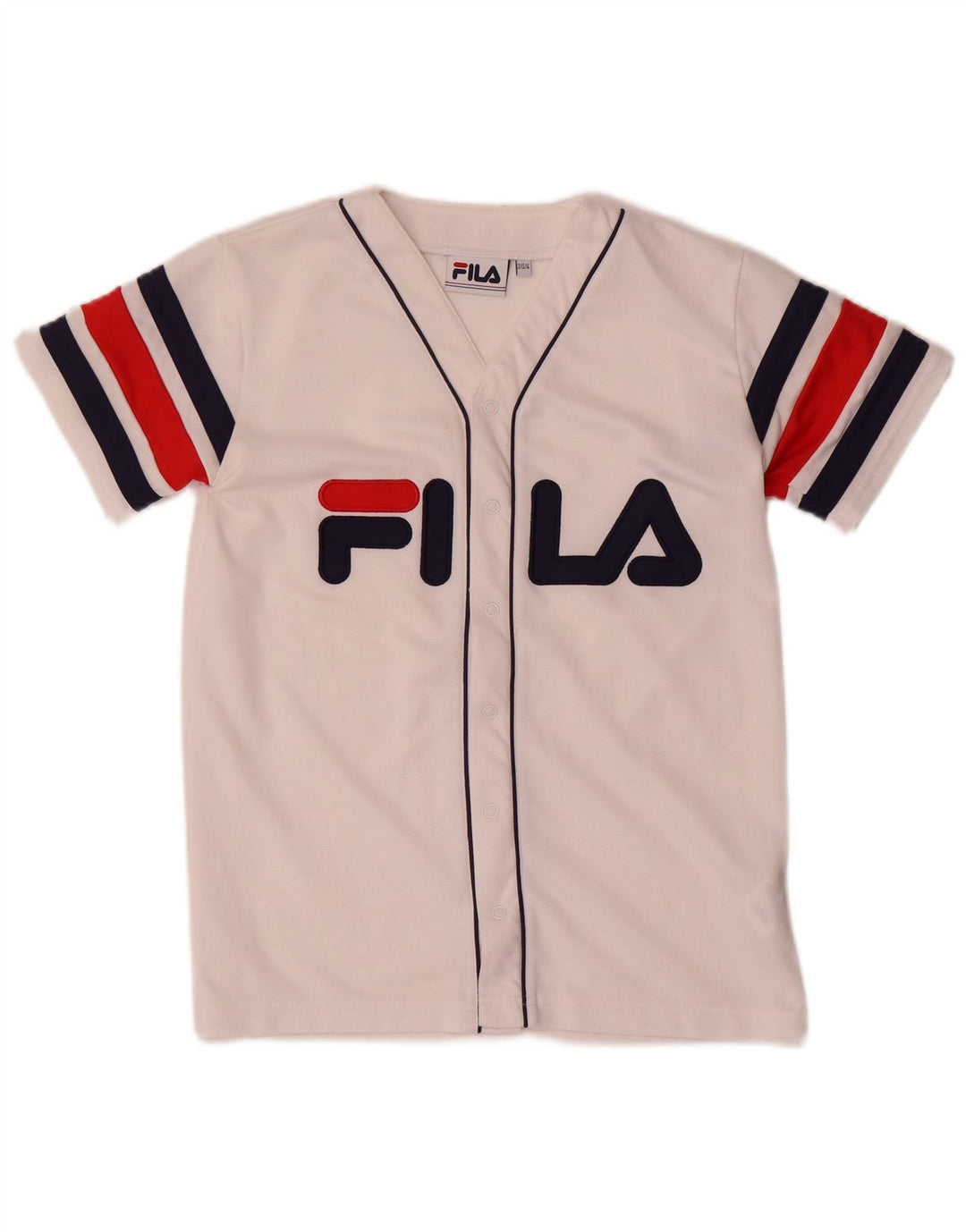 Fila Herre Grafisk Jersey Top 2XS Hvid Colourblock Polyester