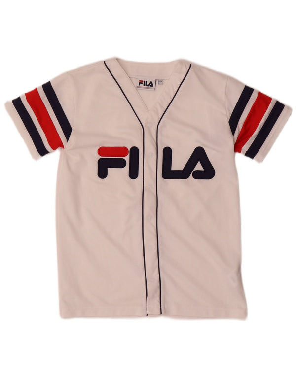 Fila Herre Grafisk Jersey Top 2XS Hvid Colourblock Polyester