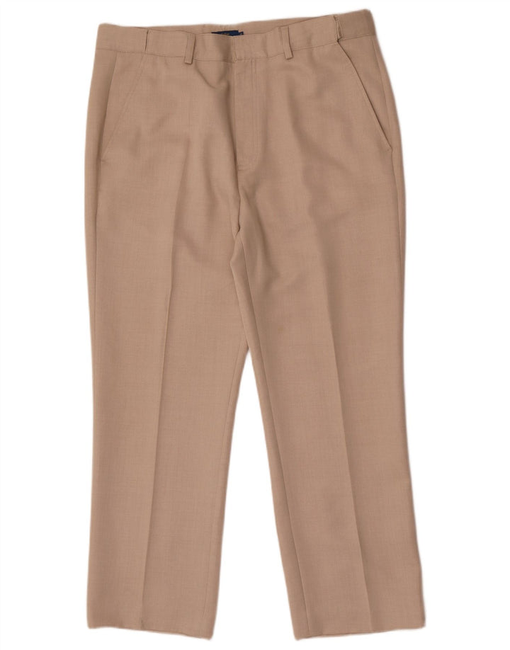 Bomuldshandlere med lige jakkesæt til mænd W36 L28 Beige polyester