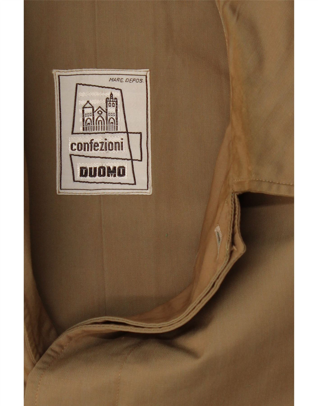 Vintage Dame Hætte Loose Fit Overfrakke IT 40 Small Beige
