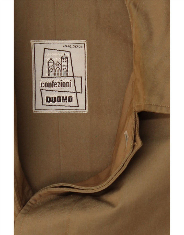 Vintage Dame Hætte Loose Fit Overfrakke IT 40 Small Beige