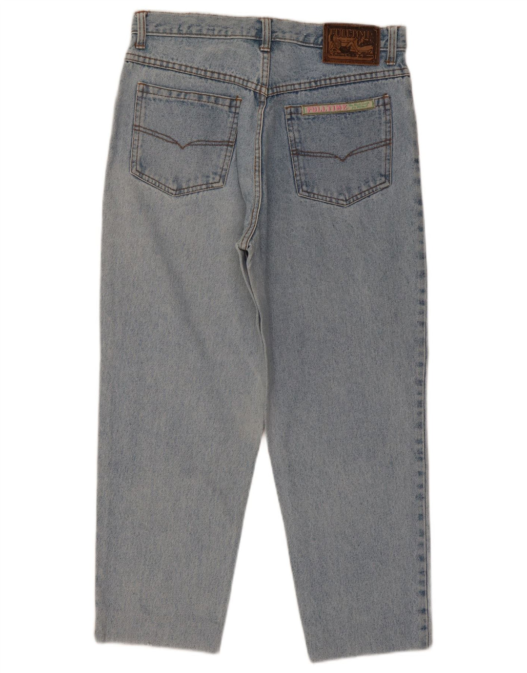 Vintage Kvinders Crop Tapered Jeans W32 L26 Blå