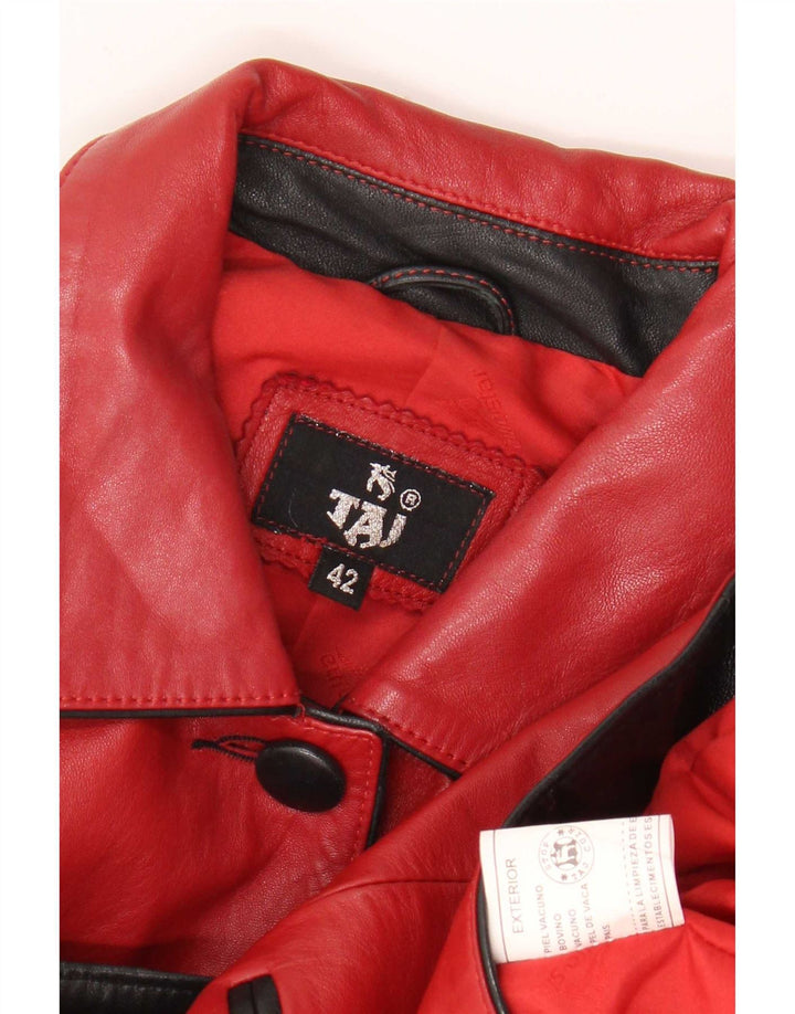 Vintage læderjakke til kvinder IT 42 Medium Rød