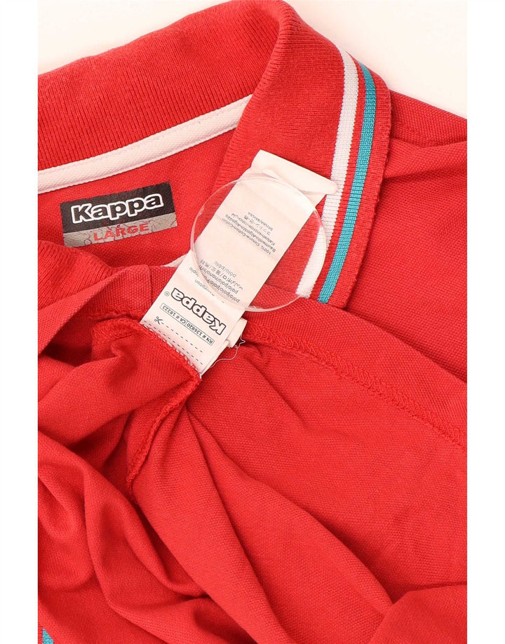 Kappa herre poloshirt stor rødstribet bomuld