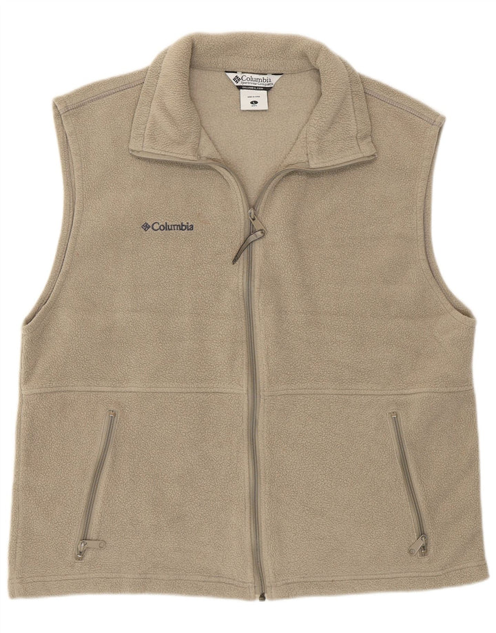 Columbia Herre Fleece Gilet UK 40 Large Beige Polyester