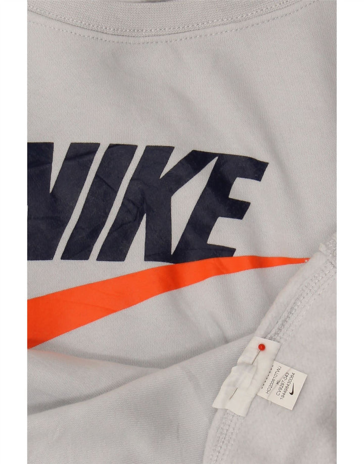 NIKE Womens Graphic Sweatshirt Jumper UK 18 XL Blue Cotton Vintage Nike and Second-Hand Nike from Messina Hembry 