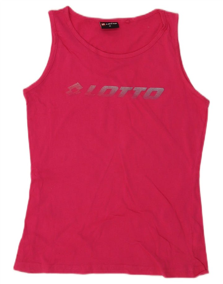 Lotto Kvinder Grafisk Vest Top UK 12 Medium Pink Bomuld