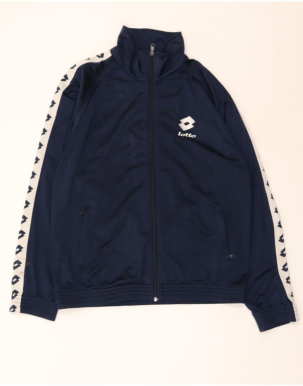 LOTTO Herre grafisk træningsdragt Topjakke Medium Navy Blue Colourblock