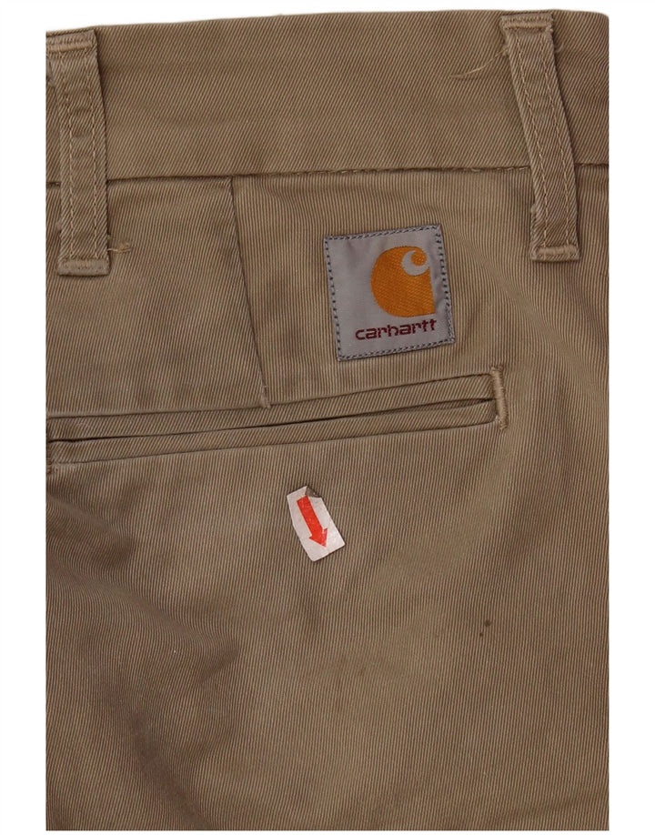 CARHARTT Herre Slim Chino Bukser W29 L32 Beige Bomuld