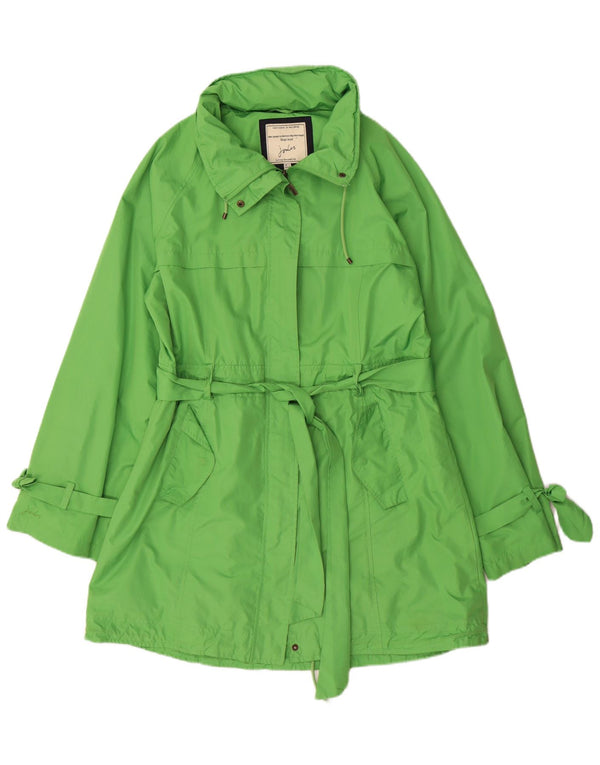 Joules Womens Trench Coat UK 14 Large Green Polyester