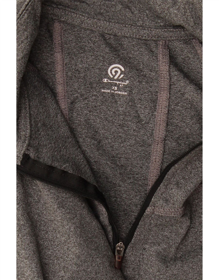 CHAMPION Womens Tracksuit Top Jacket UK 6 XS Grey Polyester Vintage Champion and Second-Hand Champion from Messina Hembry 