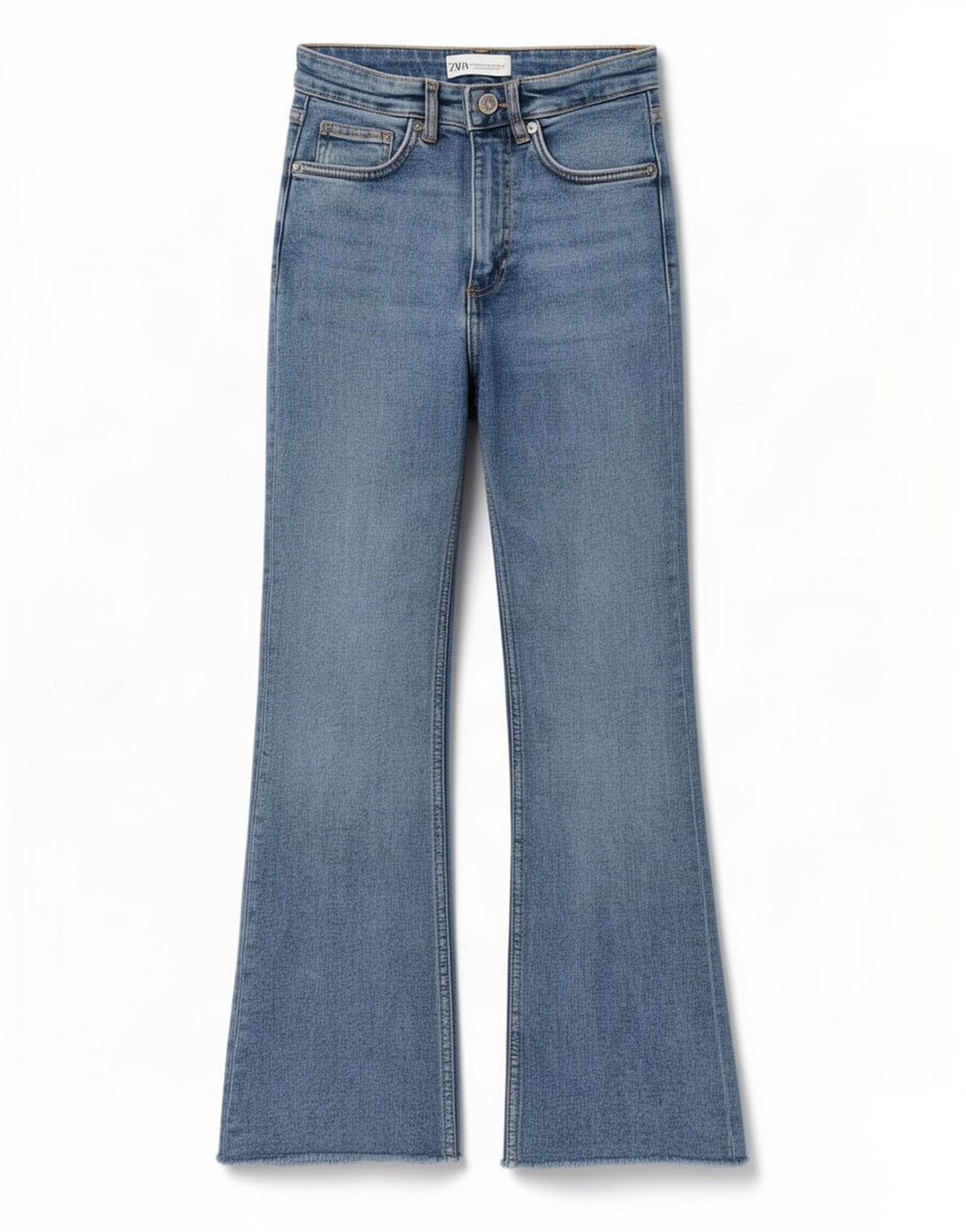 Zara Dame Bootcut Jeans EU 34 2XS W24 L24 Blå